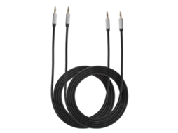 2pcs Cabo De Áudio Estéreo Macho Para Macho Aux 3.5mm Para Mp3 Telefone Móvel 2m Prata