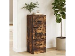 Vidaxl Gabinete De Gavetas Carvalho Fumado 33 X 34,5 X 87 Cm