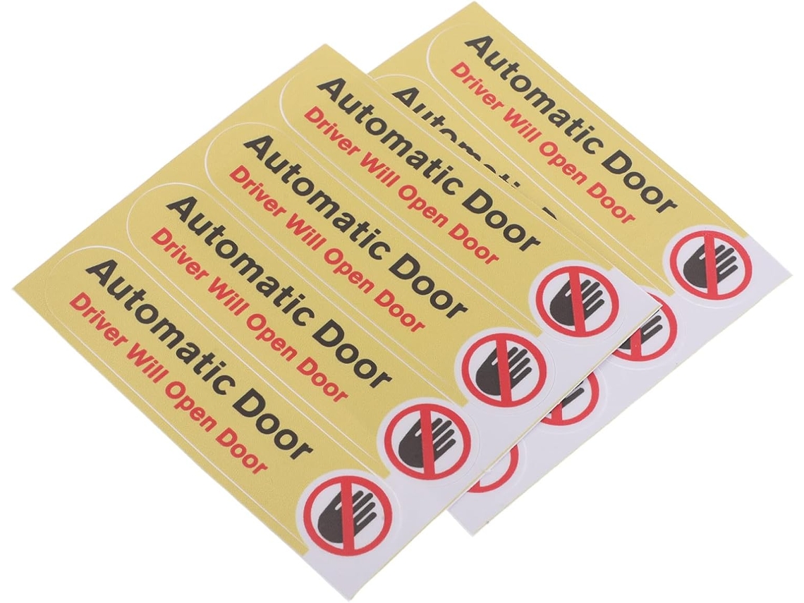 Conjunto de 8 adesivos de PVC para portas de carro, resistentes aos raios UV e à prova d'água.