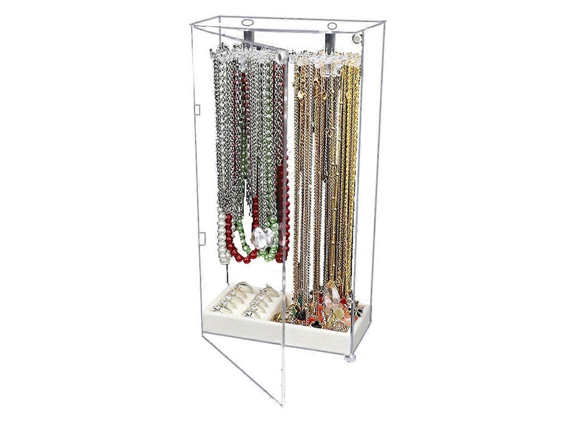 Organizador De Joias Transparente Com Suporte Giratório Para Colares E Pulseiras, À Prova De Poeira, Para Exibição E Armazenamento. Hengjian