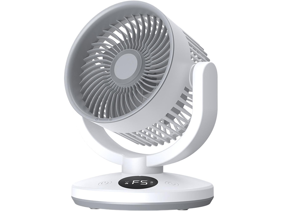 Ventilador De Mesa Silencioso Com 5 Velocidades, Turbina Ajustável,