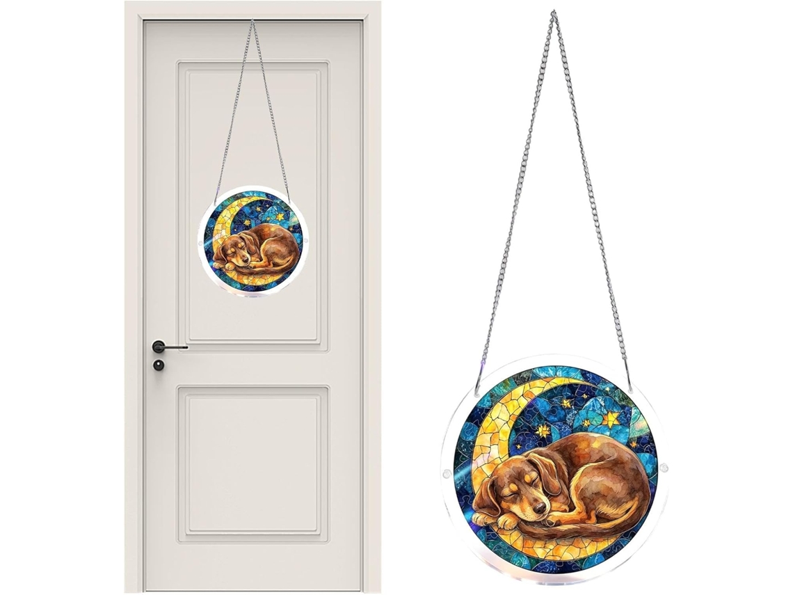 Apanhador de Sol em Acrílico Placa Prismática Redonda de 19,9 Cm Ornamento de Animal em Acrílico, para Mãe, CHABERLU