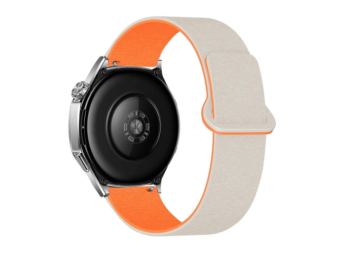 Pulseira De Relógio Em Silicone Magnético Macio Com Estampa De Madeira Cloud Wood E Fecho Reverso.