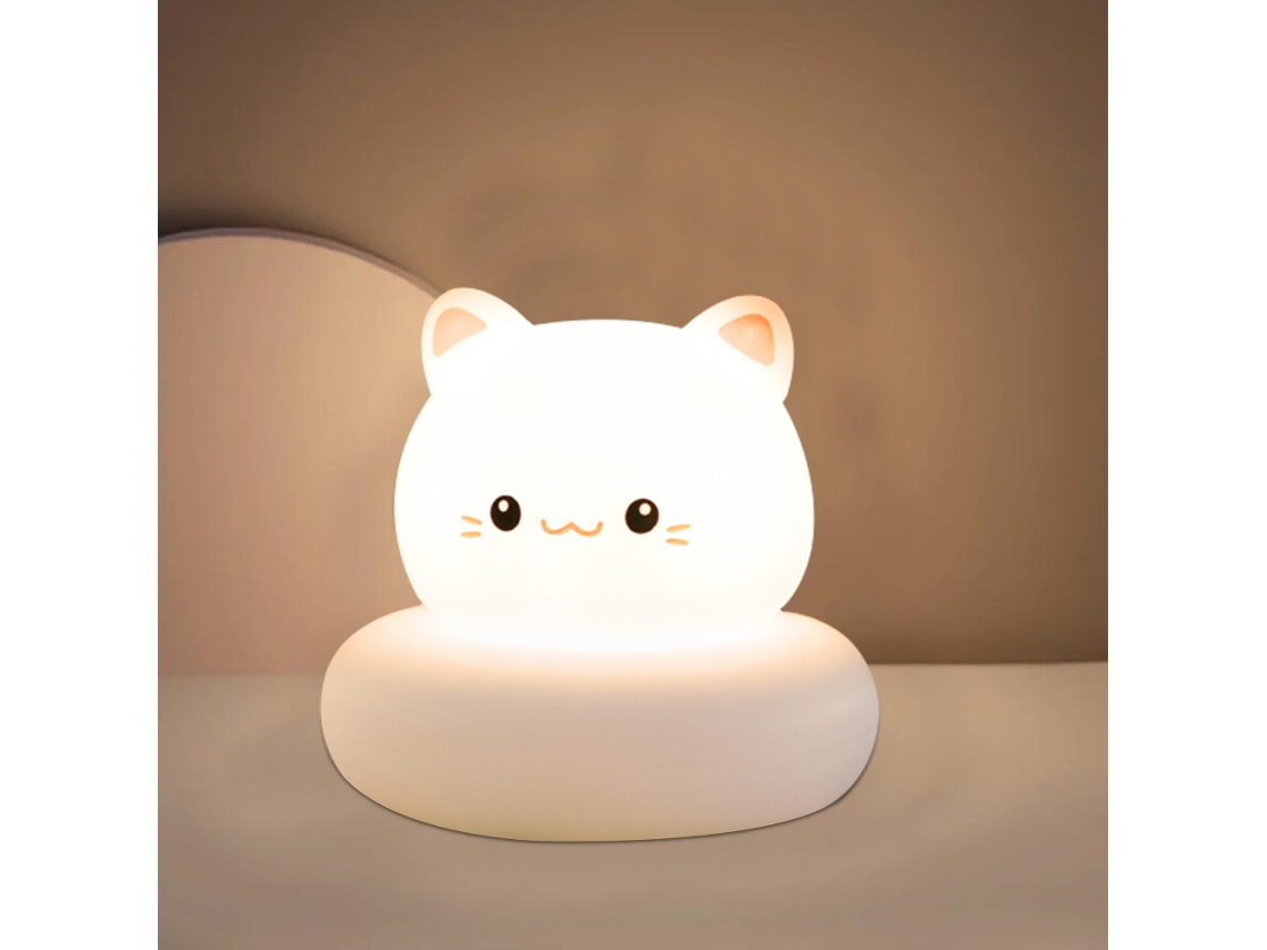 (gato) Luz Noturna Para Bebês Em Formato De Animal, Recarregável Via Usb, Com 3 Níveis De Brilho Ajustáveis.
