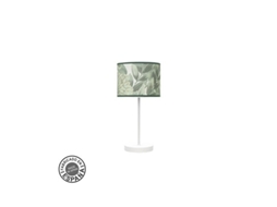 Moda Candeeiro De Mesa 1xe14 Folha Branca/verde 42x17x17cm Fabrilamp