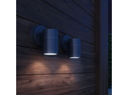 Vidaxl Candeeiros Parede Iluminação Inf. P/ Exterior 2 Pcs Aço Inox.
