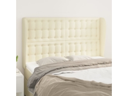 Headboard, Headboards Vidaxl Creme Couro Artificial (147 X 23 X 118/128 Cm)