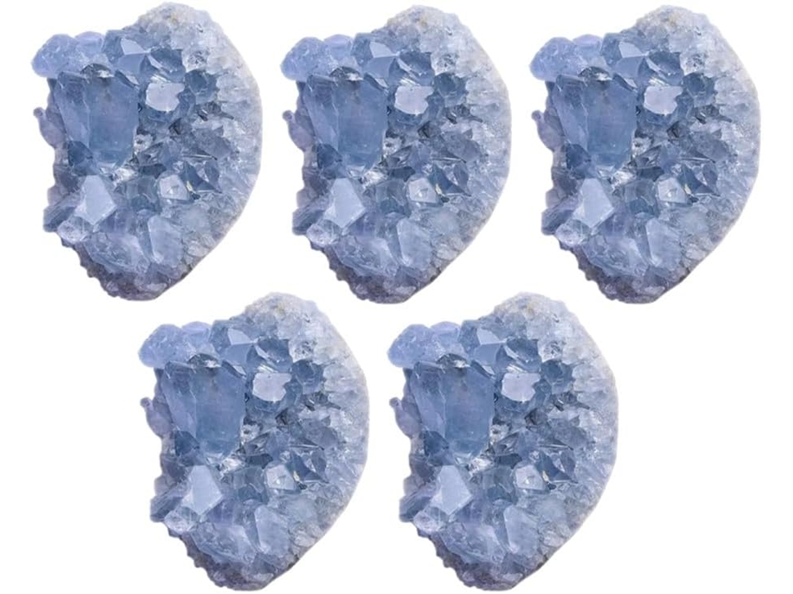 Cristais de Celestita Bruta, Pedras de Cristal de Formato Irregular, Espécimes. SFUSHOS