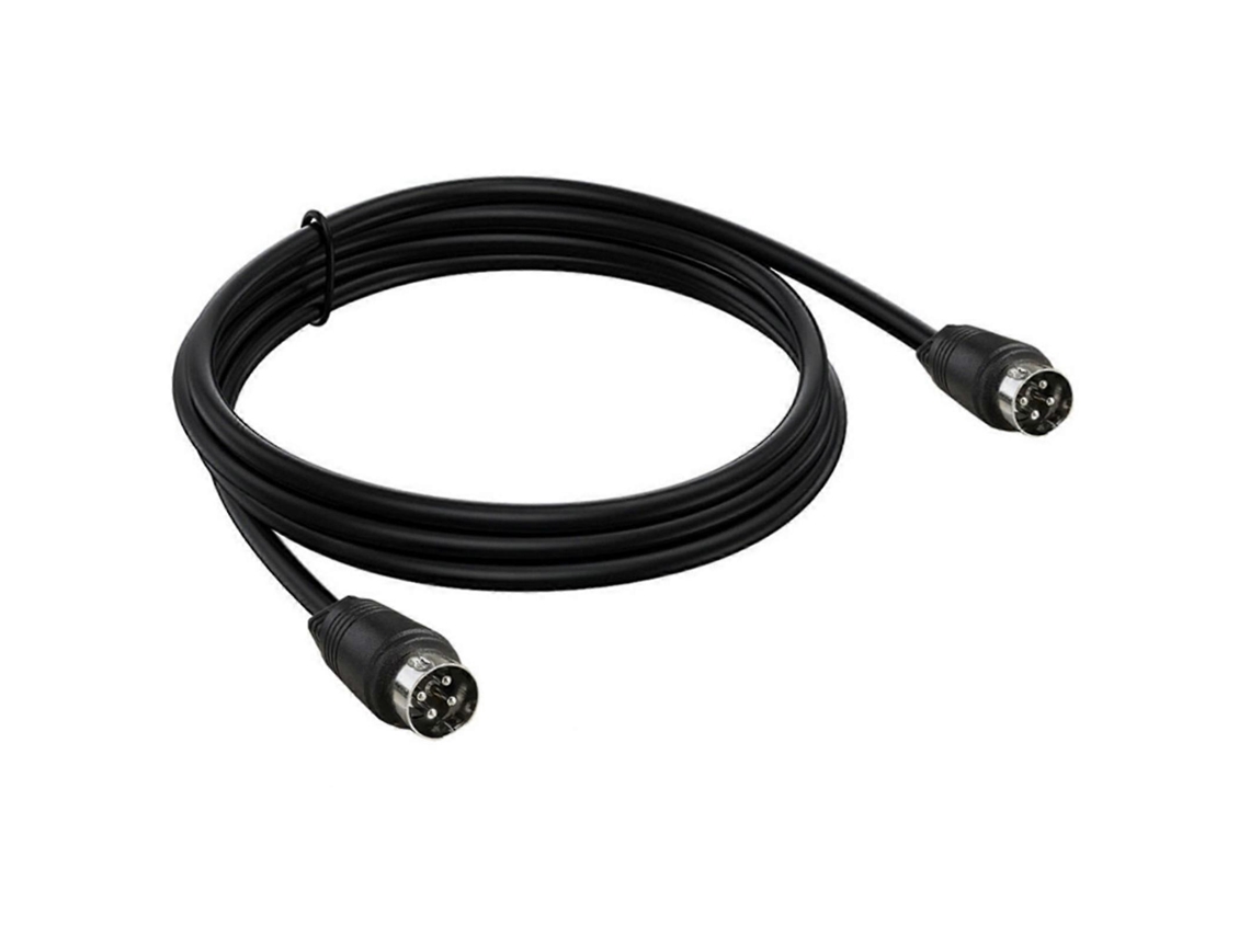 Cabo de extensão com conector DIN macho de 4 pinos para conectores de áudio e DVR LALAMOLI (mesmo tamanho)