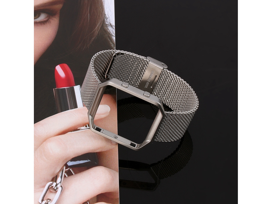 Pulseira para Fitbit Blaze EOOCOO com moldura de malha milanesa