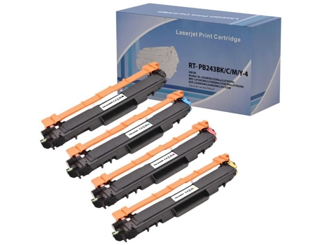 Cartucho De Toner De Substituição Brother Tn247/tn243 Compatível Mfc L3750 Dcp L3510 Hl 3230 Pacote 1 Preto 1 Ciano 1 Magenta 1 Amarelo Phonillico