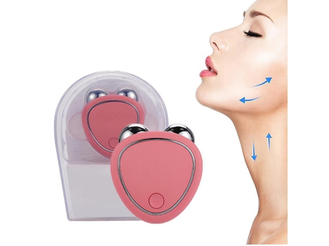 Massageador Facial Microcorrente com Rolos, Rolos Duplos para Lifting e Firmeza da Pele, Apa Relho de Beleza Cuidados GOKOCO