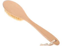 Escova De Banho Healvian Em Sisal E Madeira Faia, Tamanho Longo, Escova Esfoliante Para Costas, Corpo E Pele Seca