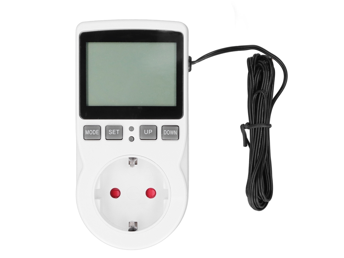 Tomada Termostato com Display Lcd Controle de Temperatura Abs 50/60hz