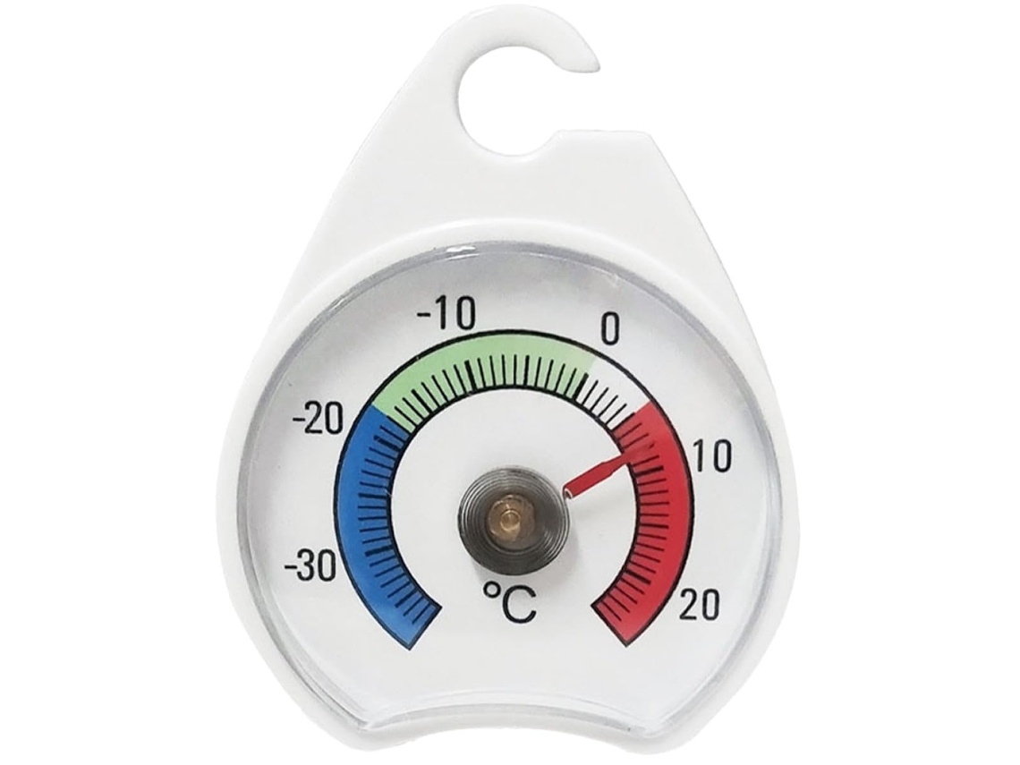 Termômetro De Geladeira Galpada Precise Em Plástico Branco, Com Fácil Armazenamento Para Cozinha E Refrigeradores De
