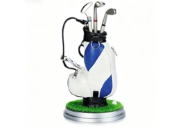 Porta-canetas em formato de bolsa de golfe, decoração de mesa, caixa organizadora para materiais de escritório.