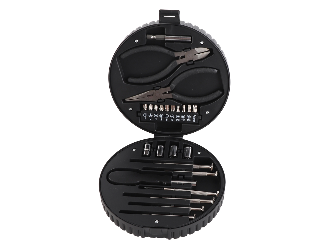 Kit de Ferramentas Mini com Caixa em Formato de Pneu S/MARCA