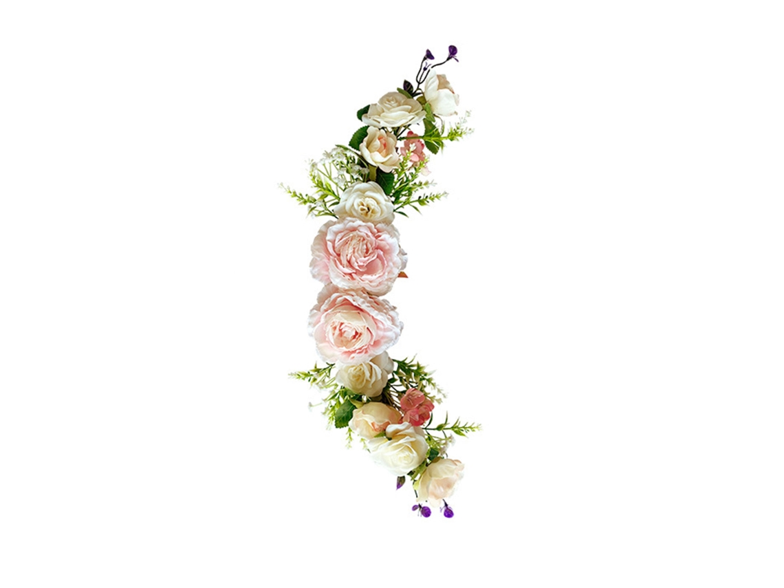 Flor de Rosa Artificial para Porta, Decoração de Casamento LAXISCREED