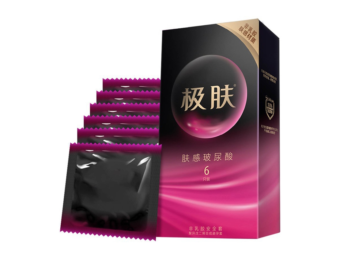6pcs Preservativos De Látex Ultradelgados Con Ácido Hialurónico Y Super Elasticidad