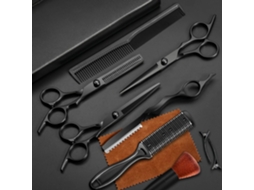 Kit De Tesoura De Corte Cabelo, 11pcs Ferramenta Profissional Para Corte De Cabelo, Para Cabeleireiros Ou Uso Doméstico (preta) Cuich