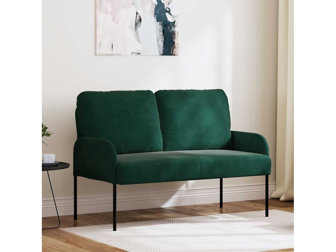 Vidaxl Sofás Com Almofada 110cm Verde Escuro Contraplacado