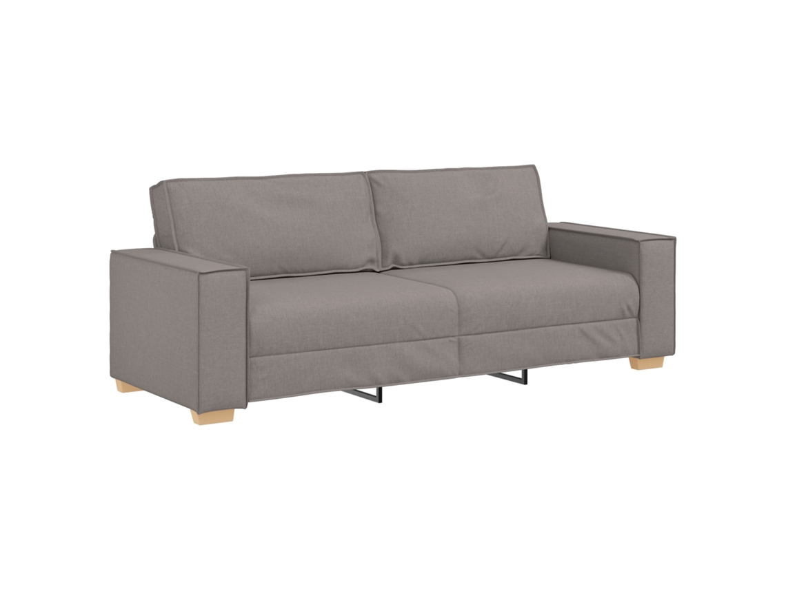 3-seater Sofa, 3-seater Sofas Vidaxl Cinzento-acastanhado Tecido (n/a)
