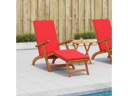 Vidaxl Espreguiçadeira Reclinável E Dobrável 2 Unid. Vermelho