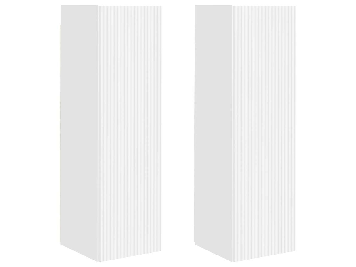 Armário de Tv de Parede 2 Pcs Branco 30 X 31 X 100 Cm MAISON EXCLUSIVE