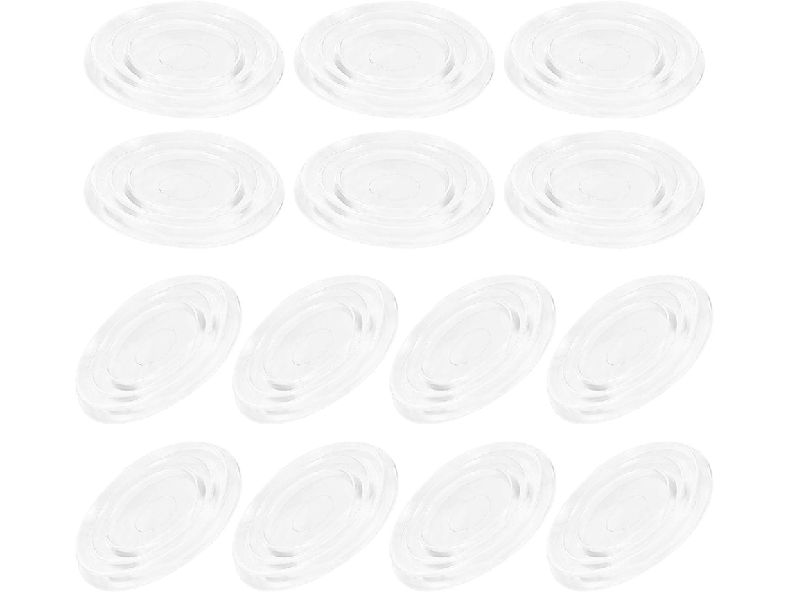 25 Peças De Almofadas Antiderrapantes Silicone Transparente