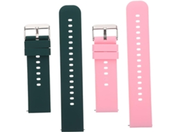 Conjunto De 2 Pulseiras De Silicone Antiderrapantes Para Smartwatch Masculino E Feminino, Verde E Ro Gokoco