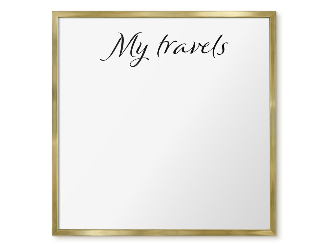 Magnetic Glass Board My Travels For The Hall Espelharte (50x50 Cm)