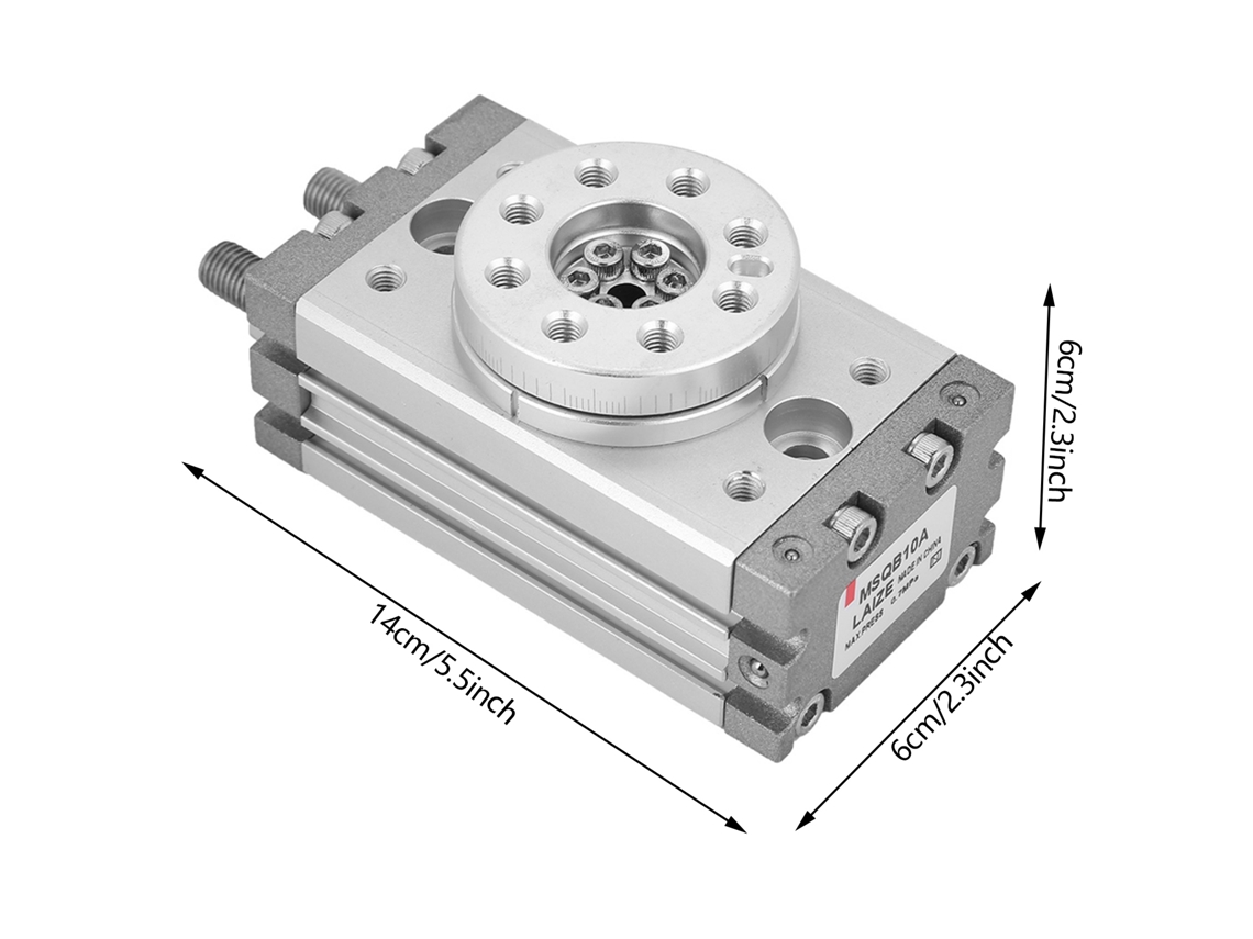 Laxiscreed Cilindro Pneumático Rotativo De 15mm Com Rotação De 180° Para Trabalho Pesado