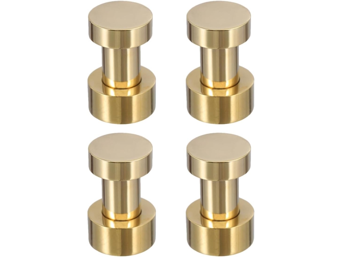 Ganchos Dourados Para Banheiro, Conjunto De 4 Peças Com Parafusos,