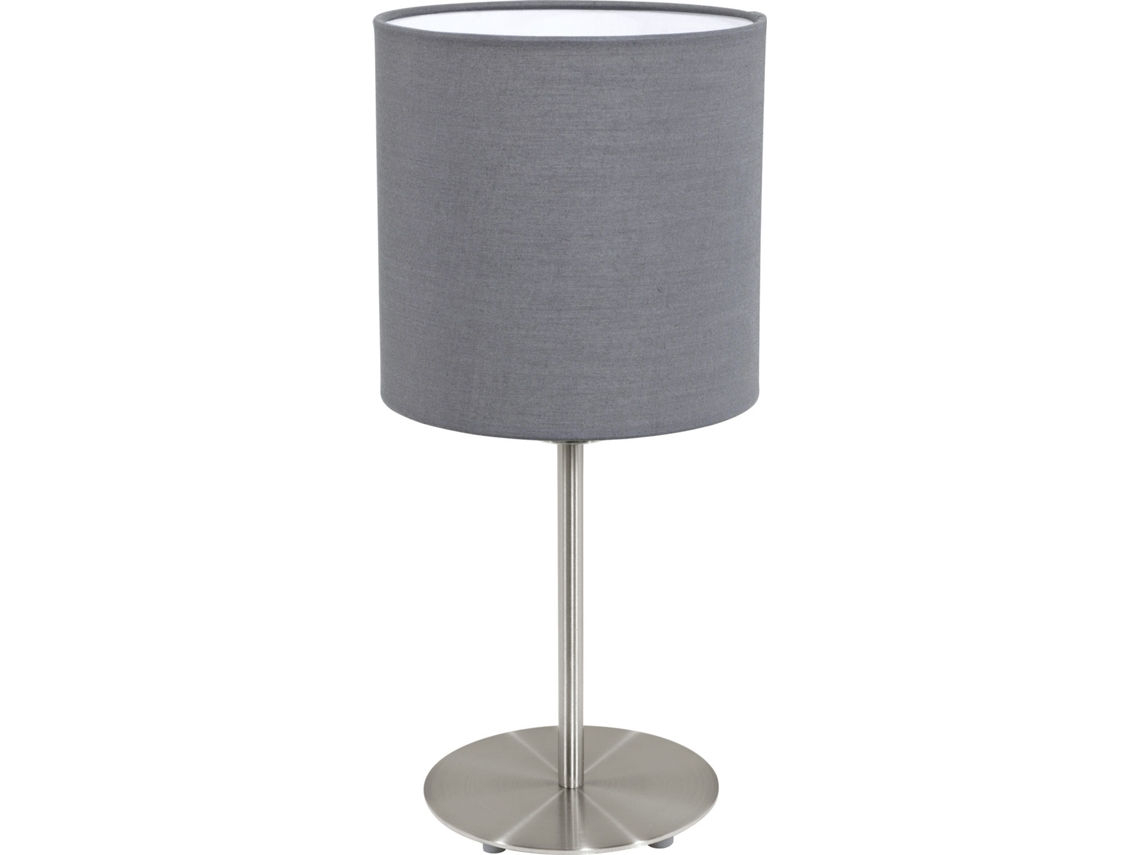 Candeeiro de Mesa EGLO Pasteri (Cinzento - E27 x 1 x 60 W - Aço e Tecido)