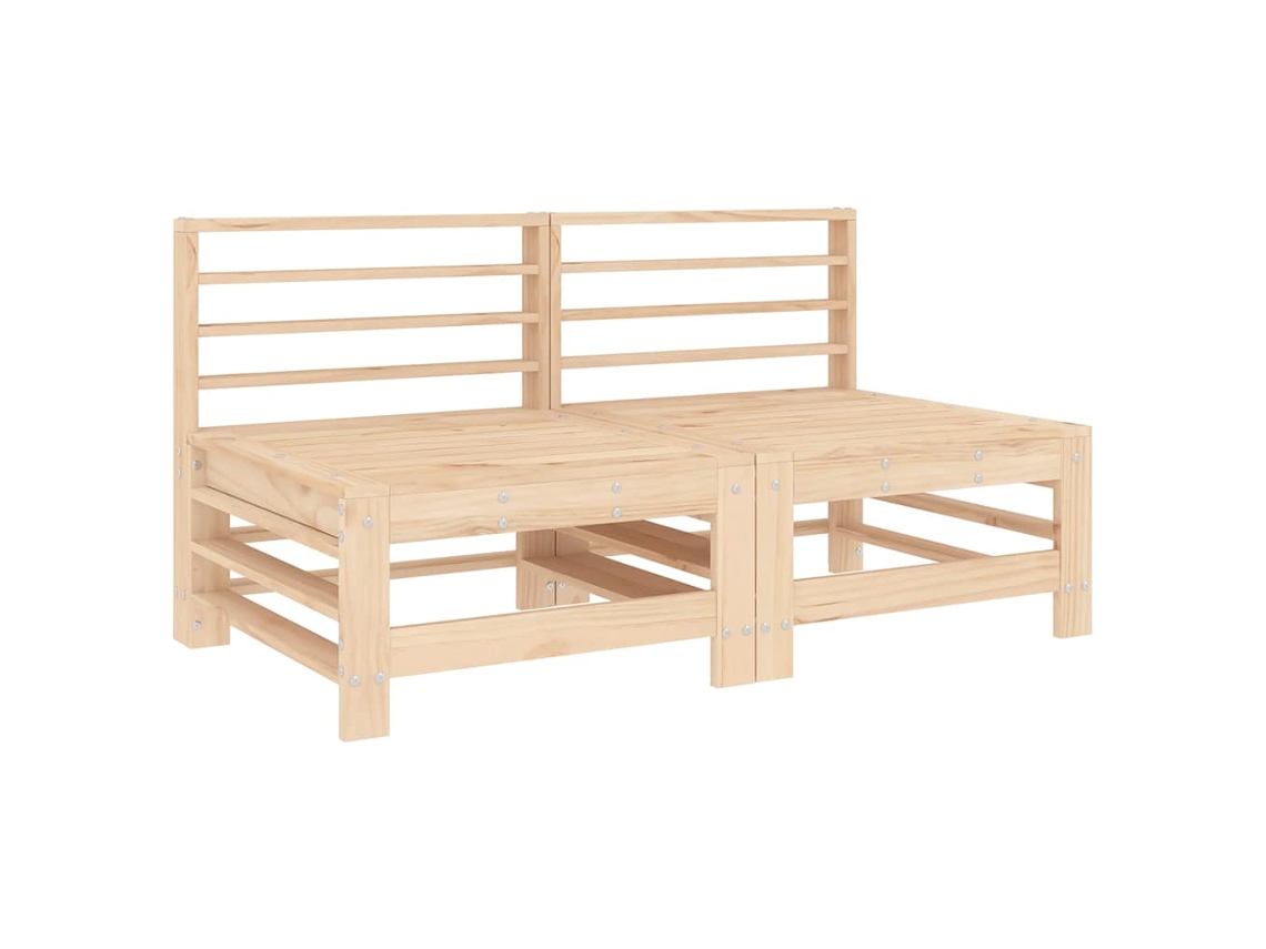 Conjunto 1 Sofá De Centro Para Jardim Vidaxl Marrom Madeira De Pinho Maciça (57.5 X 63.5 X 60 Cm)