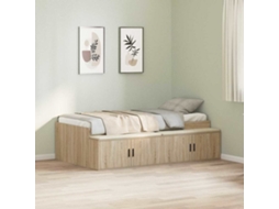 Vidaxl Estrutura Da Cama Com Gaveta Carvalho Sonoma 90 X 190 Cm