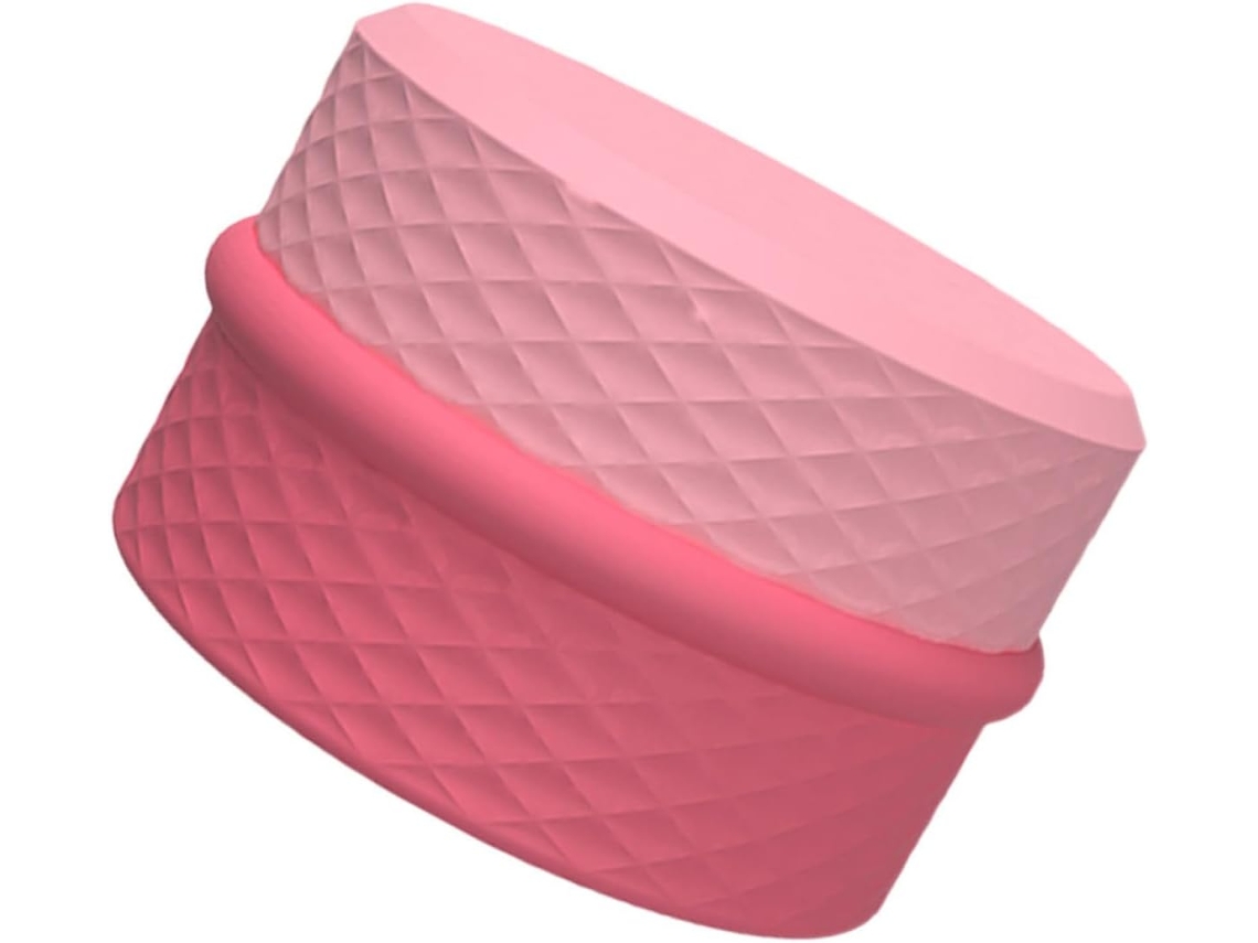 Caixa De Silicone Rosa Para Subprodutos Cosméticos, Com Compartimentos.