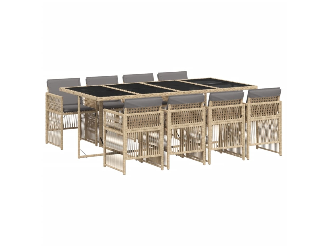 Garden Dining Set, Garden Dining Sets Vidaxl Bege Rattan / Vime (n/a)