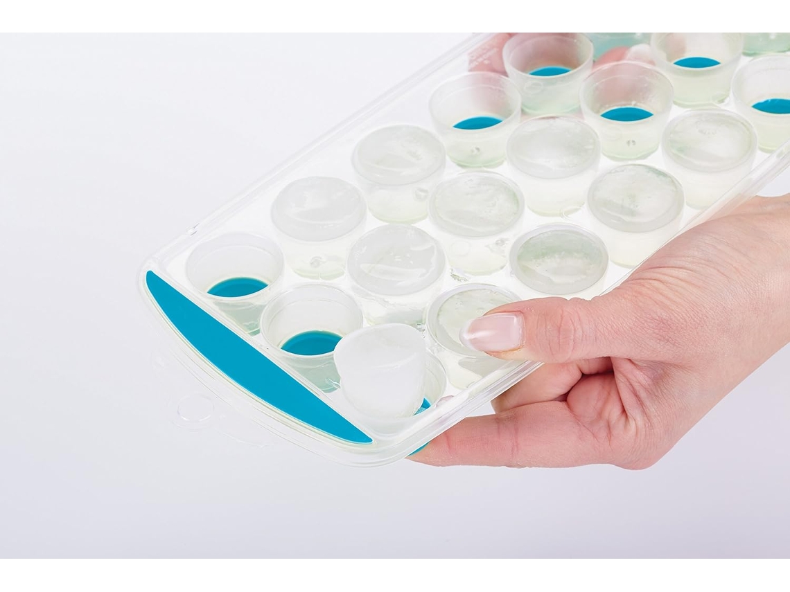 Forma de gelo de silicone macio Slowmoose, azul, 21 compartimentos