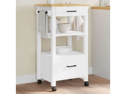Vidaxl Carrinho De Cozinha Monza 48x40x88,5 Cm Madeira De Pinho Maciça