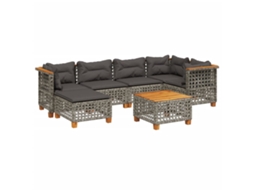 Garden Sofa Set, Garden Sofa Sets Vidaxl Cinzeto Rattan / Vime (n/a)