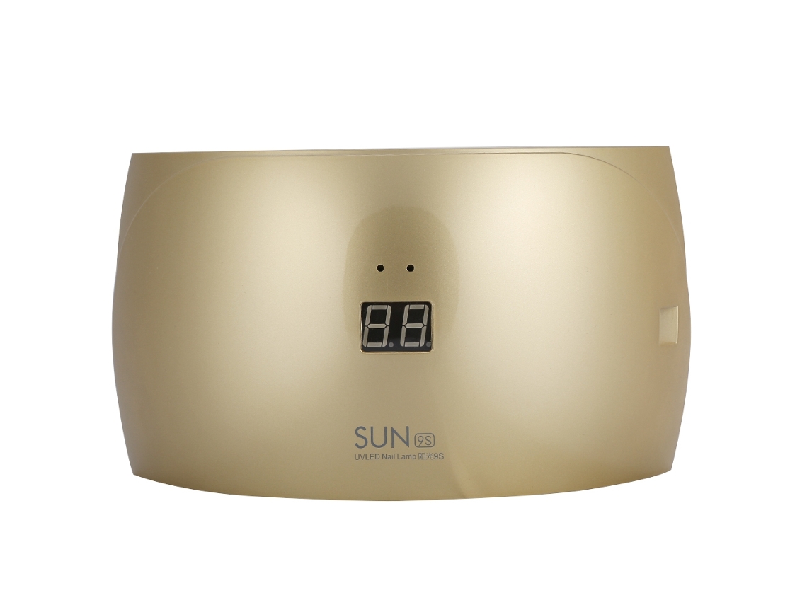 Lámpara Secadora De Uñas Com Led Uv Moderna E Prática Com Tela Digital Dourada