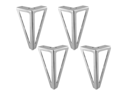 4 peças de móveis metálicos 15cm diy pretas para mesa, guarda-roupa, cadeira, cama, guarda-roupa