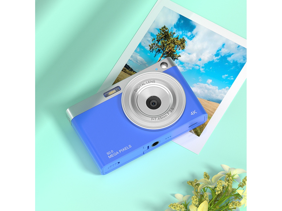 (azul) Câmera digital estudantil CCD de alta definição de 50 megapixels