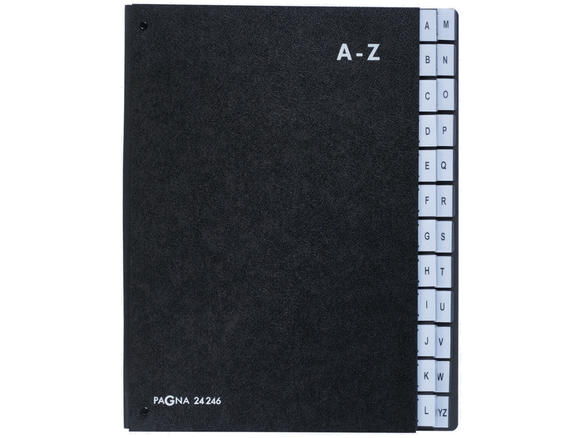 Pasta de Mesa PAGNA Din A4 24 Compartimentos a Z Preto
