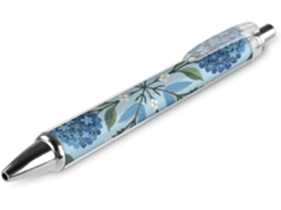 1 Caneta Esferográfica Recarregável Com Estampa Floral, Ponta Fina De