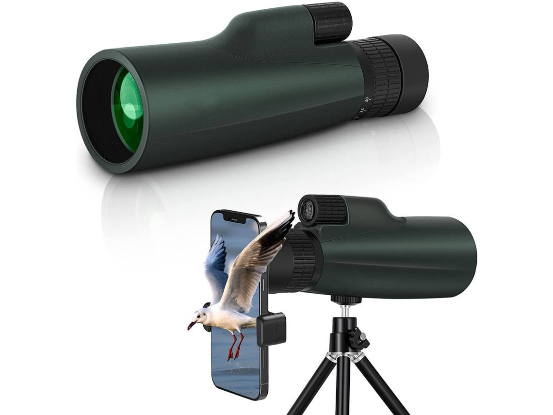 Binóculos ENZONS para Adultos 10X50 Hd Professional À Prova D'Água Bak4 Prism para Observadores de Pássaros Caça Viagem Espo-Preto