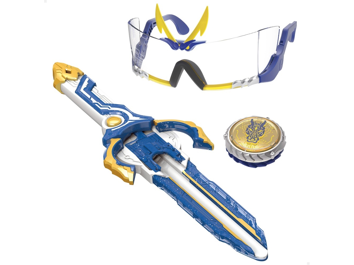 Conjunto Infinity Swim com óculos de natação hiperdimensionais, espada e pião Dragão de Água COLORBABY