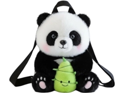 Mochila De Pelúcia, Panda Desenho Animado, Escolar, Viagem Leve, Bichinho Bolsa Ombro