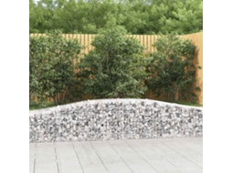 Vidaxl Cestos Gabião Arqueados 3 Pcs 400x50x40/60 Cm Ferro Galvanizado